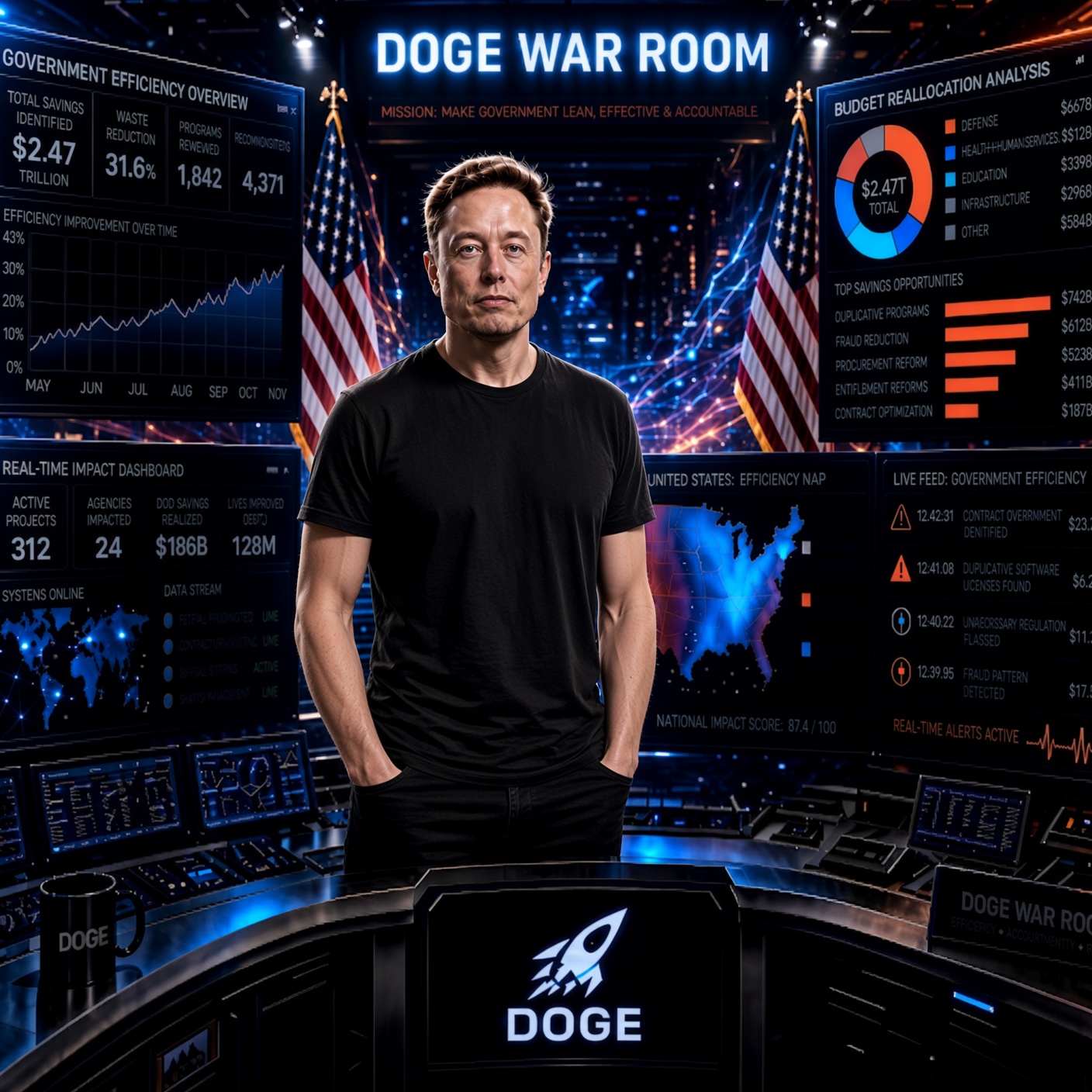 Elon Musk DOGE War Room