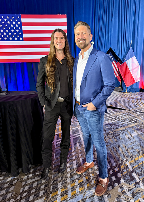 Blaine, President of Log Cabin Republicans Dallas, with Scott Presler