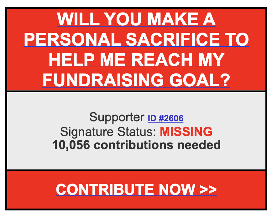 WILL YOU MAKE A PERSONAL SACRIFICE TO HELP ME REACH MY FUNDRAISING GOAL? CONTRIBUTE NOW >>>