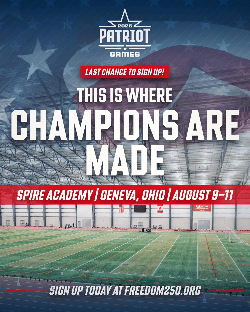 2026 Patriot Games national athletic competition for high school students