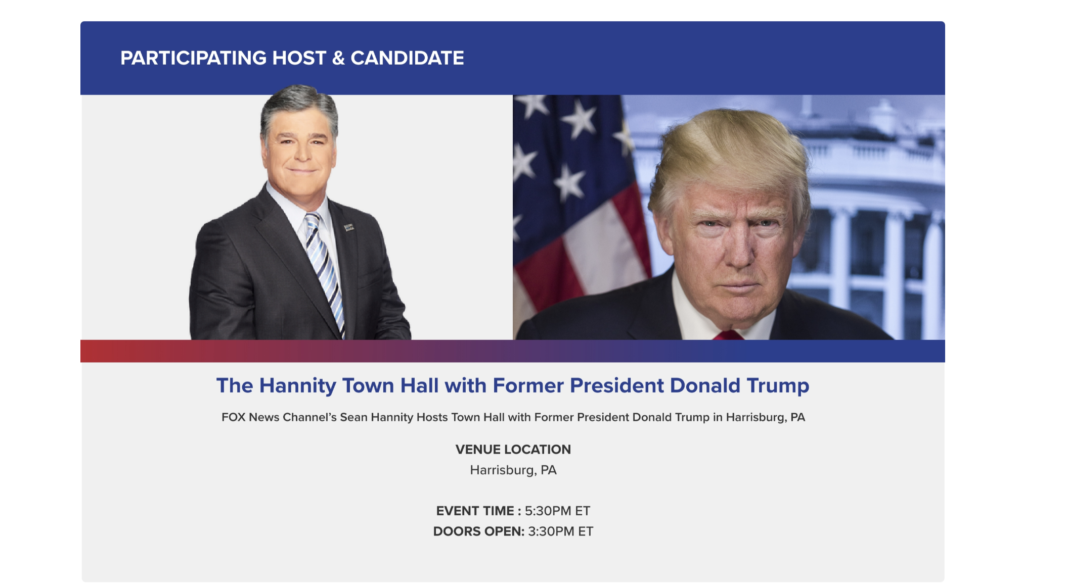 Hannity Town Hall