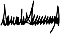 President Donald J. Trump Signature