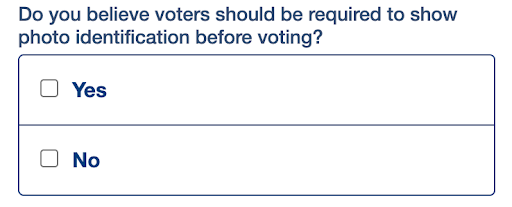 Do you believe voters should be required to show photo identification before voting? >
