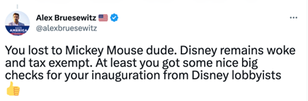 Alex Bruesewitz Tweet