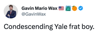 Gavin Wax Tweet